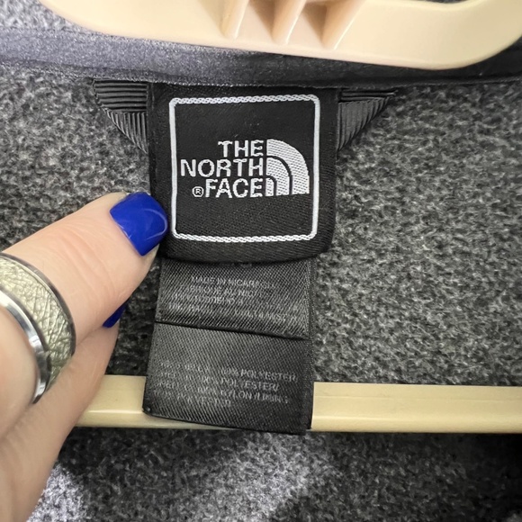 🏔️|•THE NORTH FACE•| Grey Fleece Full Zip Jacket Size Large - Picture 9 of 13